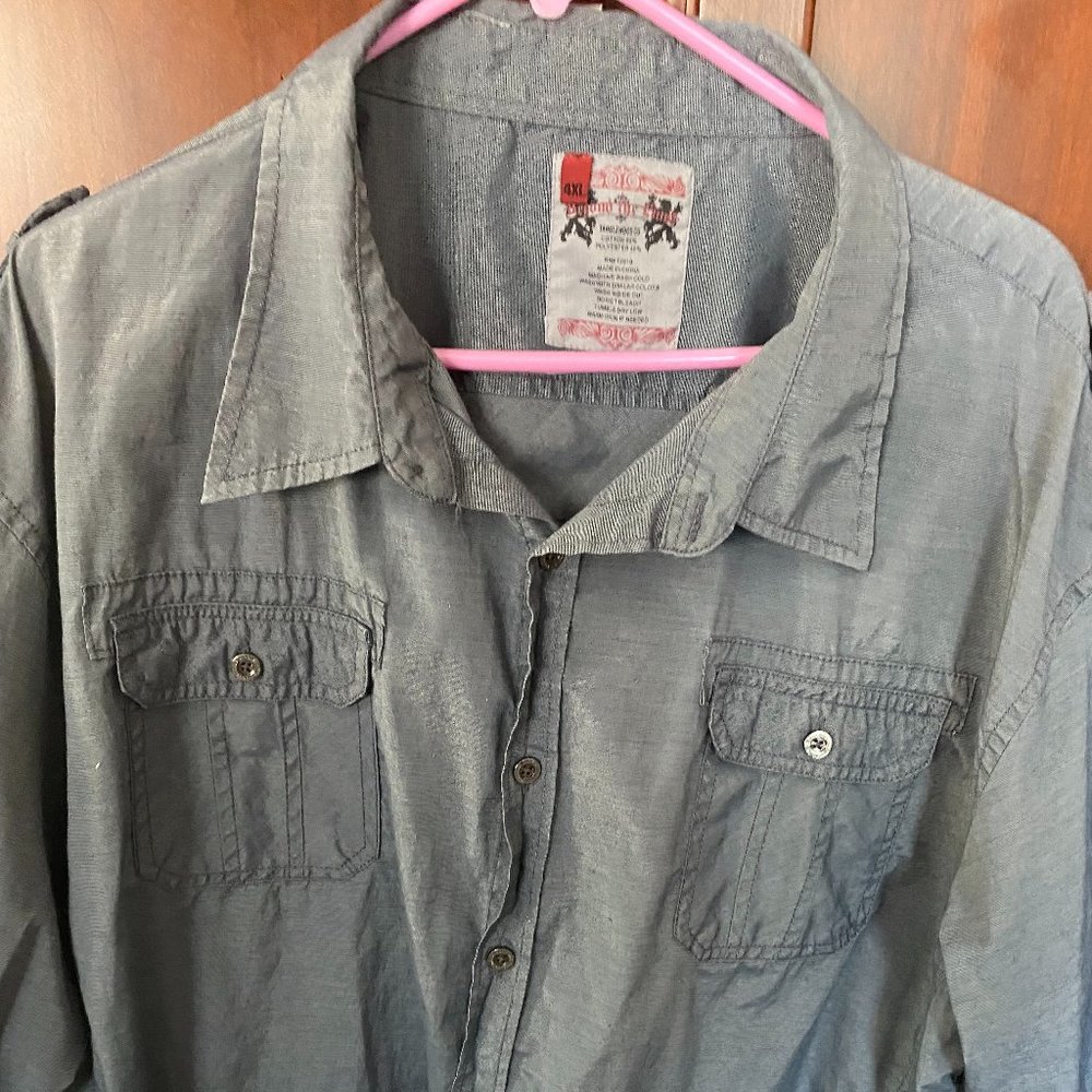 Men's 4XL Cotton/Polyester short sleeve shirt